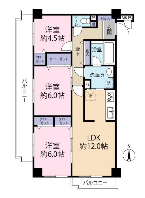 ライオンズマンション流山 間取り図画像