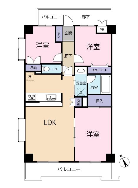 ダイアパレス松戸みのり台 間取り図画像
