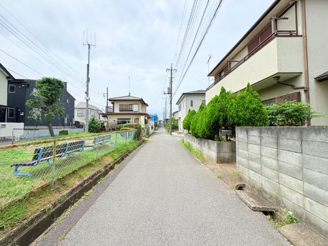 柏市高柳土地 前面道路含む現地写真