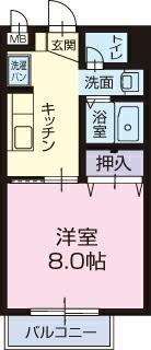 Surplus One 稲垣（201） 間取り図画像