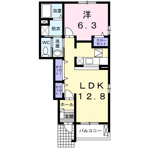 カサグランデＢ（104） 間取り図画像