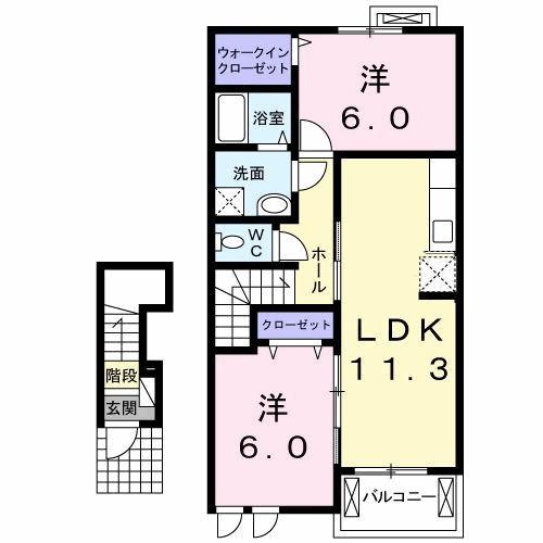 リール　リジェールⅠ（202） 間取り図画像