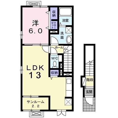 フォルトーナＣ（201） 間取り図画像