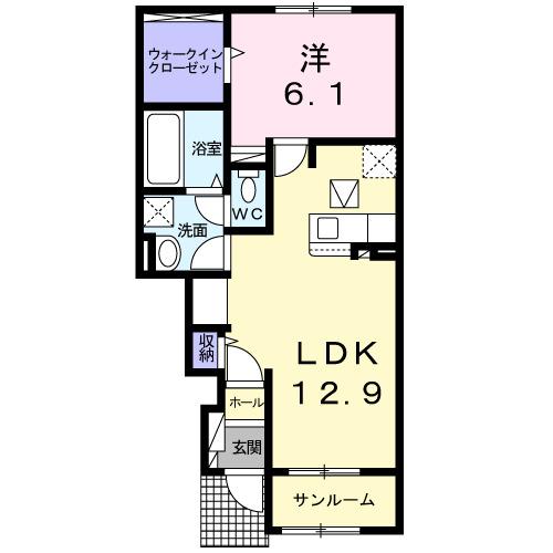 ヴィラ　サウスウィンド　３（104） 間取り図画像