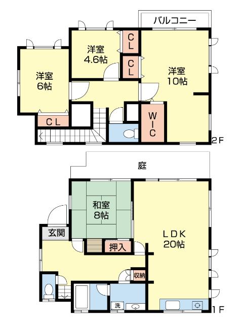 野木町友沼中古住宅 間取り図画像