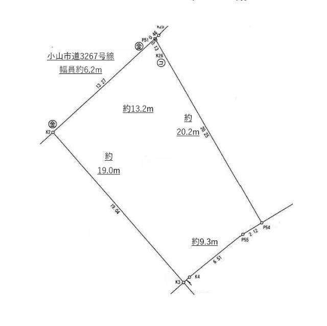 小山市大字間々田売地 区画図