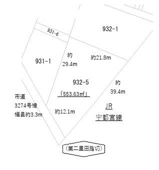 小山市大字間々田売地 区画図