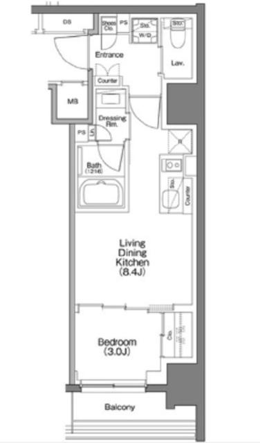ザ・パークハビオ横浜白楽（304） 間取り図画像