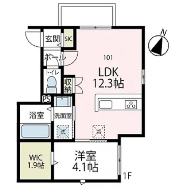 ストリーム鴨居（101） 間取り図画像