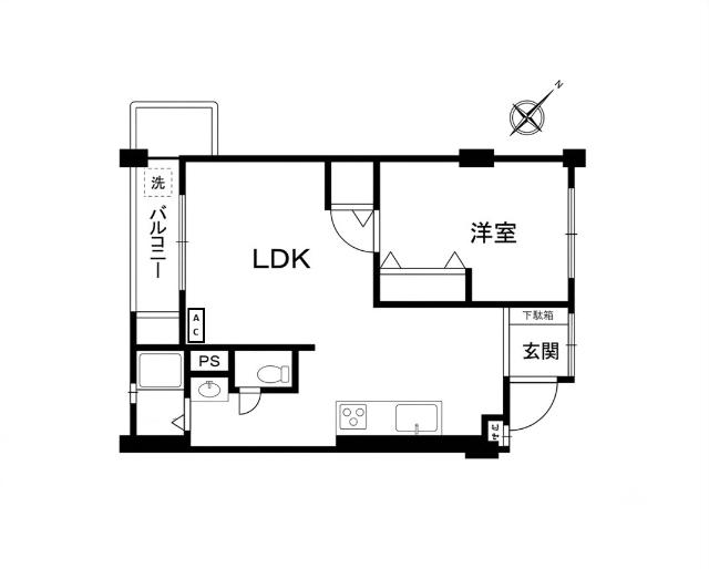 篠原コーポラスC棟（411） 間取り図画像