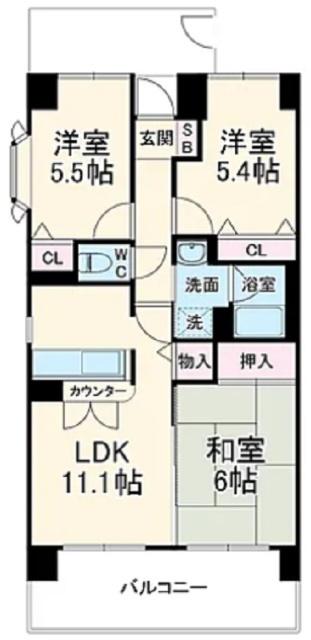 フォンテーヌ綱島（705） 間取り図画像