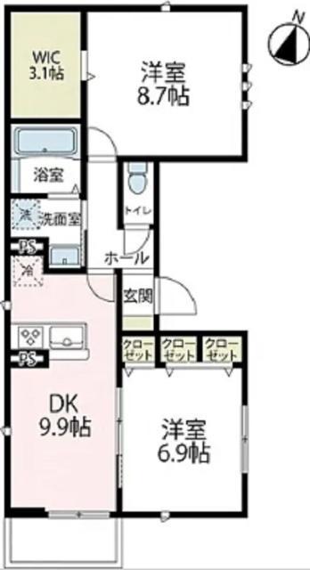 メゾン・ド・ルポ大倉山（201） 間取り図画像