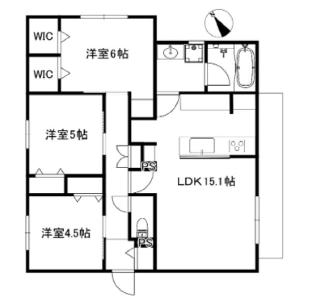グランミシェル（203） 間取り図画像