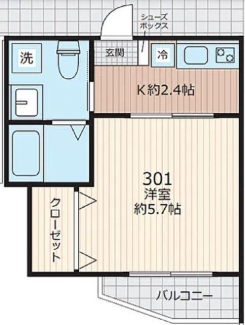 EVERA大倉山（301） 間取り図画像