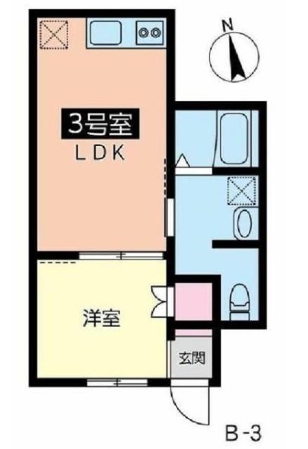 PSハウス妙蓮寺B（3） 間取り図画像