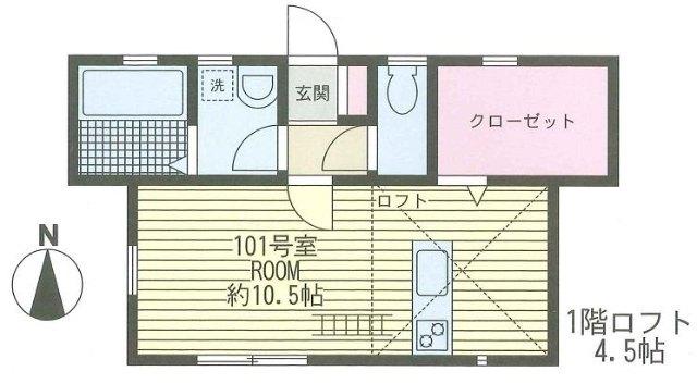 Ｌｏｆｔｉａ壱番館（101） 間取り図画像