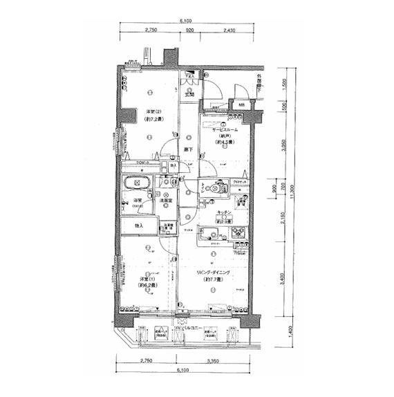 アークプラザ港北小机 間取り図画像
