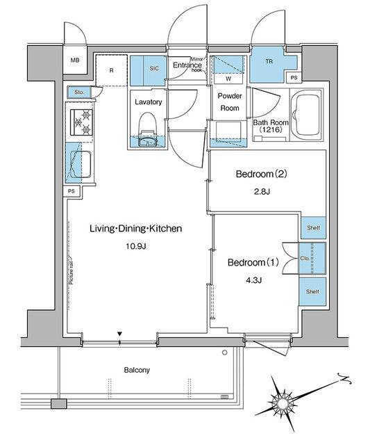 ルフォンプログレ中野坂上（409） 間取り図画像