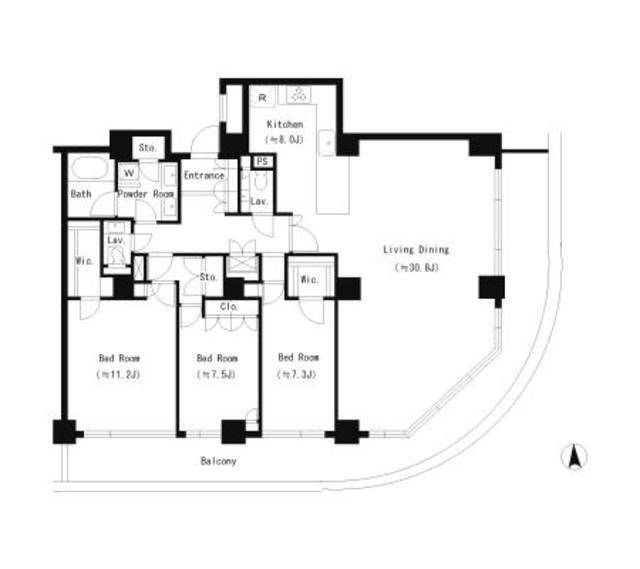 リバーポイントタワー（3803） 間取り図画像