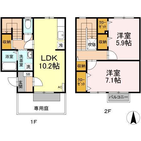 コンフォートテラス　Ｂ（103） 間取り図画像