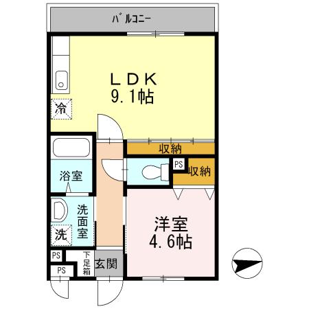 メゾンクレール（206） 間取り図画像