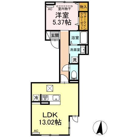 セレスティア土支田（102） 間取り図画像