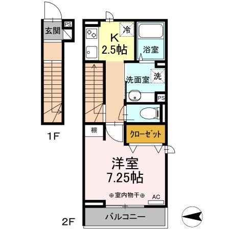 セジュール新秋津（201） 間取り図画像