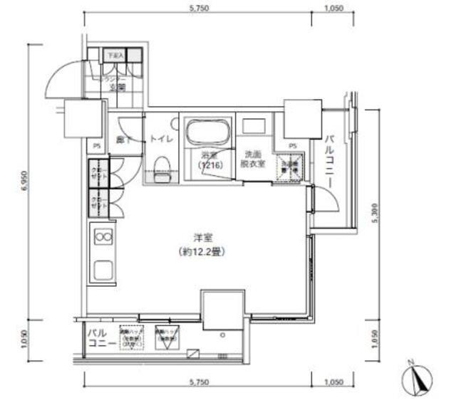 パークキューブ愛宕山タワー（304） 間取り図画像