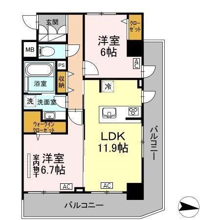 ラ・ベレッツァ　フェリオ（208） 間取り図画像