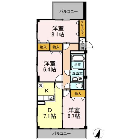 トリアード（302） 間取り図画像