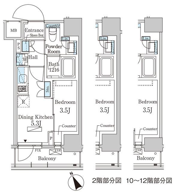 パークアクシス日本橋茅場町ステーションゲート（1003） 間取り図画像