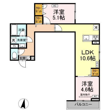 セレスティア中台Ⅱ（202） 間取り図画像