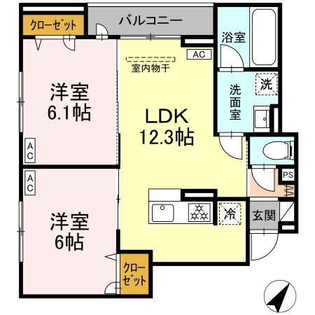 D-ROOM豊田（202） 間取り図画像