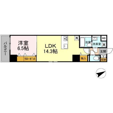 セントラル立川（502） 間取り図画像