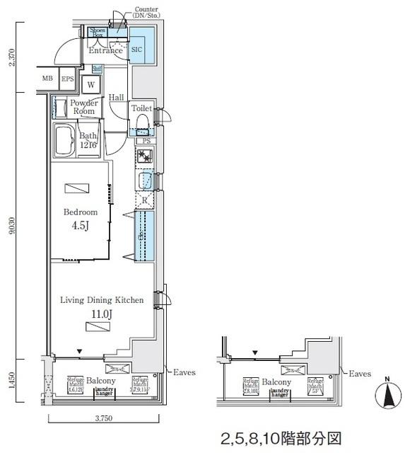 プライマル上野・稲荷町（303） 間取り図画像