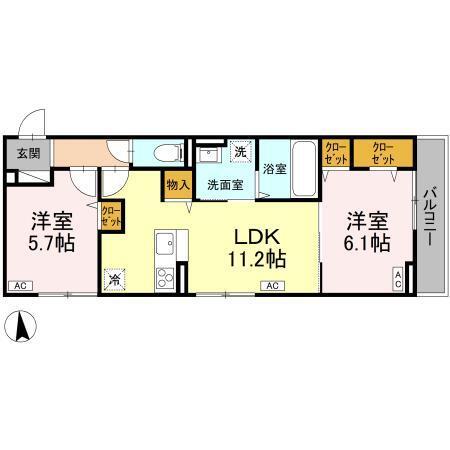 ティアラ（302） 間取り図画像