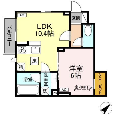 D-ROOM K&Y（101） 間取り図画像
