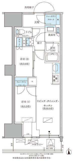 パークアクシス品川天王洲アイル（607） 間取り図画像