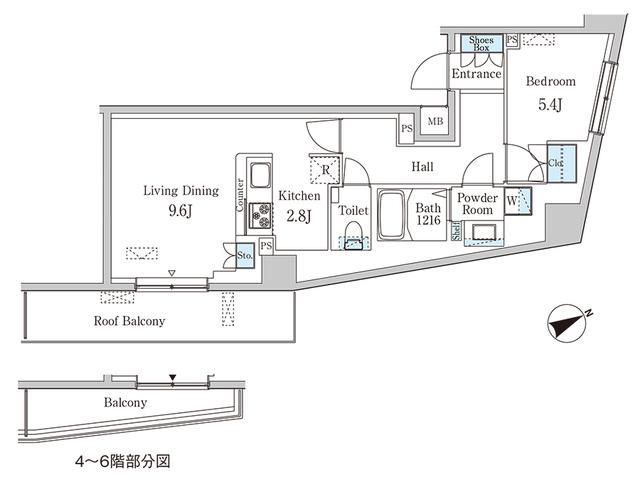 プリマリード南青山（304） 間取り図画像