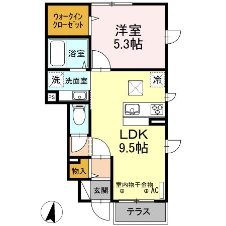 メゾン・ラ・セーヌ（101） 間取り図画像