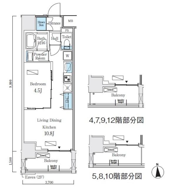 プライマル上野・稲荷町（602） 間取り図画像