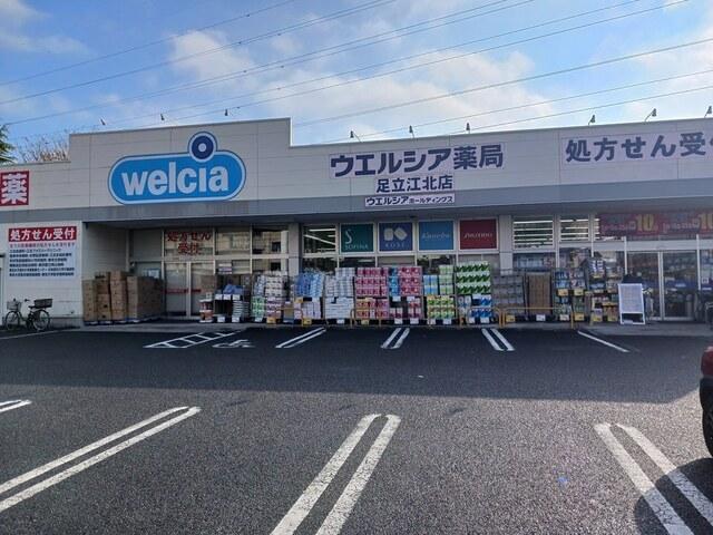 ウエルシア足立江北店：95m