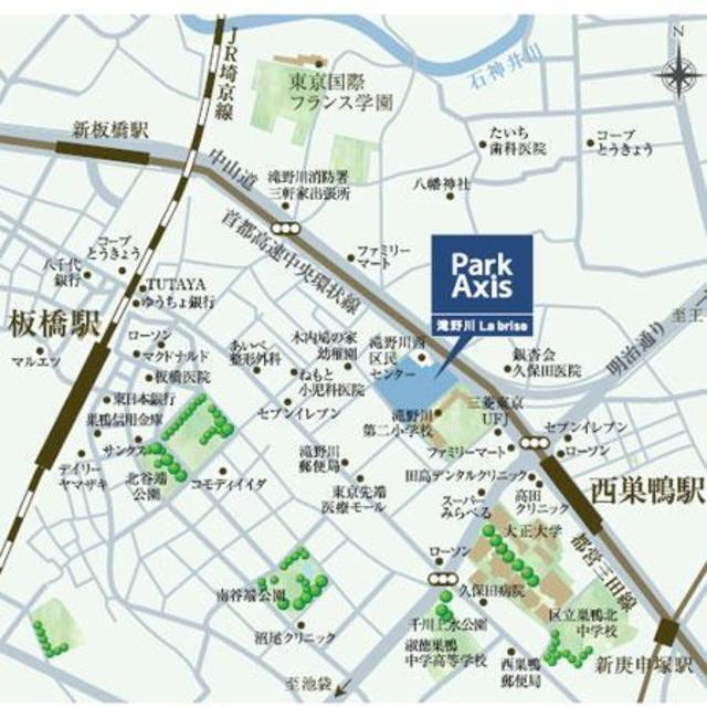 パークアクシス滝野川ラ　ブリーズ（817） 地形図・案内図