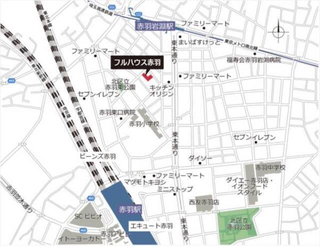 フルハウス赤羽（804） 地形図・案内図
