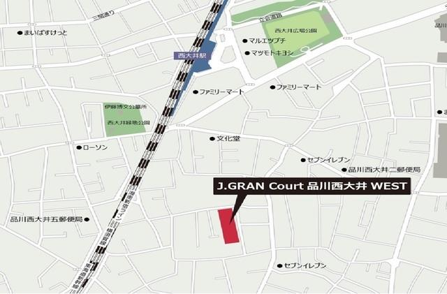 Ｊ．ＧＲＡＮ　Ｃｏｕｒｔ　品川西大井ＷＥＳＴ（113） 地形図・案内図