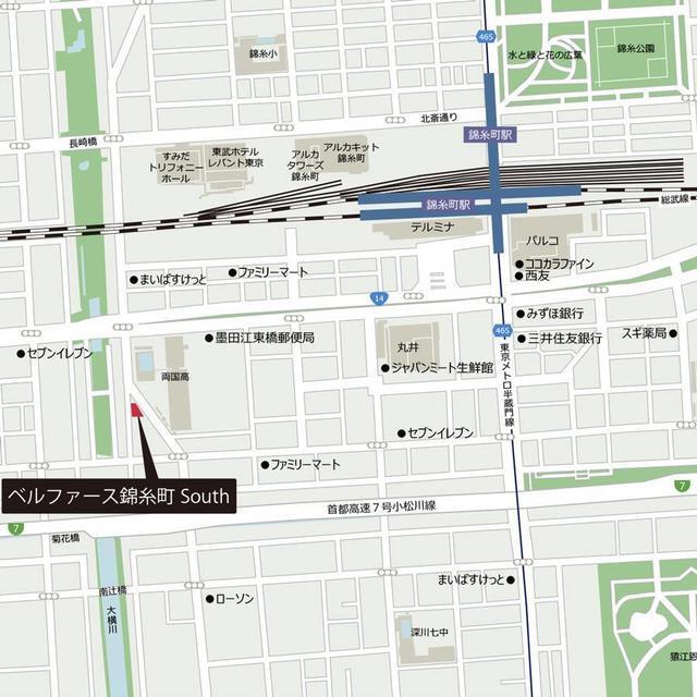 ベルファース錦糸町Ｓｏｕｔｈ（1204） 地形図・案内図