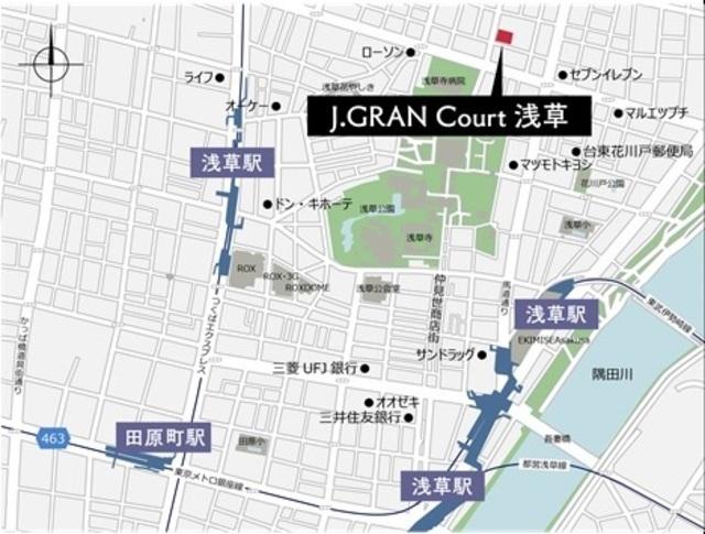 Ｊ．ＧＲＡＮ　Ｃｏｕｒｔ　浅草（806） 地形図・案内図