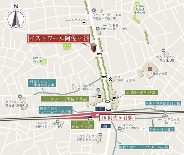 イストワール阿佐ヶ谷（707） 地形図・案内図