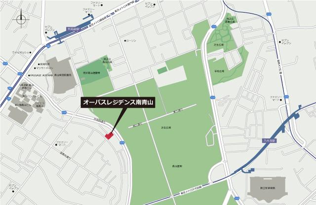 オーパスレジデンス南青山（1001） 地形図・案内図