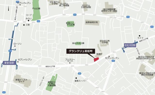 グランクリュ若松町（204） 地形図・案内図